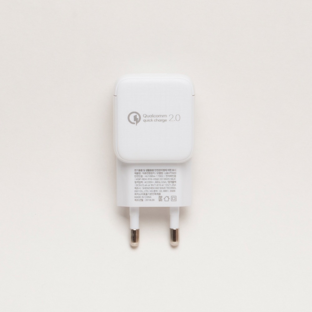 [FOR LG] 디셈 QC2.0 USB 1포트 가정용 충전기 SQUARE